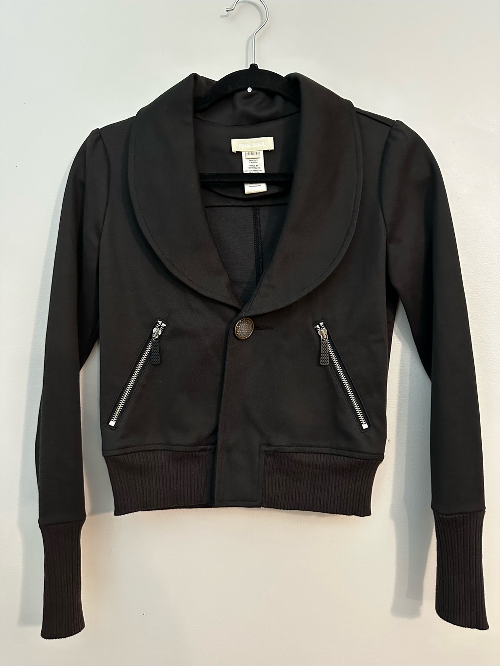 Vintage Diesel Blazer Jacket Women's White Tag Size Small Black
